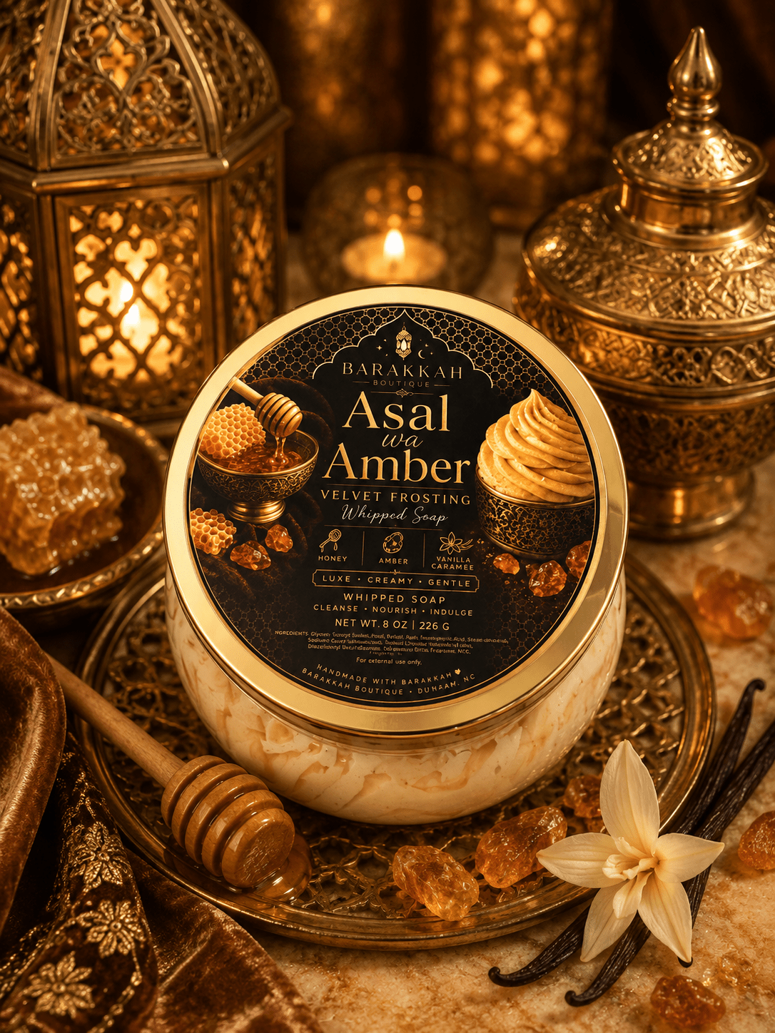 Velvet Frosting (whipped soap) - Velvet wa Amber - Barakkah Boutique