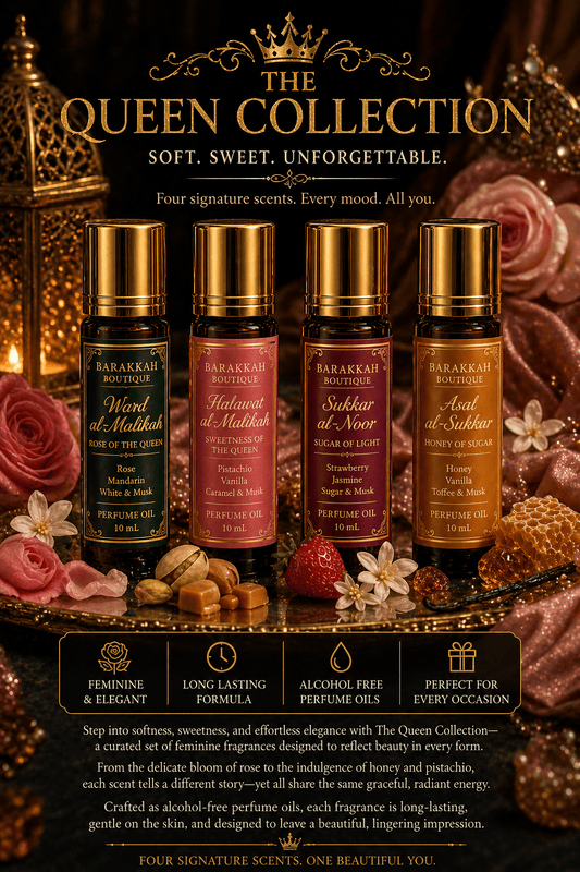 The Queen Collection 4 - Piece Perfume Oil Set | 10 mL Each - Barakkah Boutique