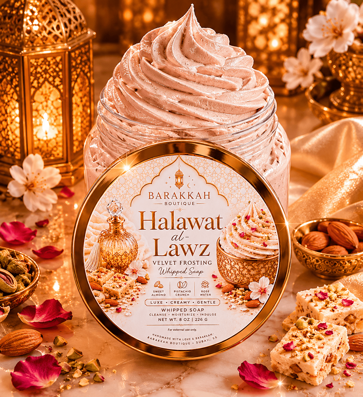 Velvet Frosting Whipped Soap - Halawat al - Lawz - Barakkah Boutique