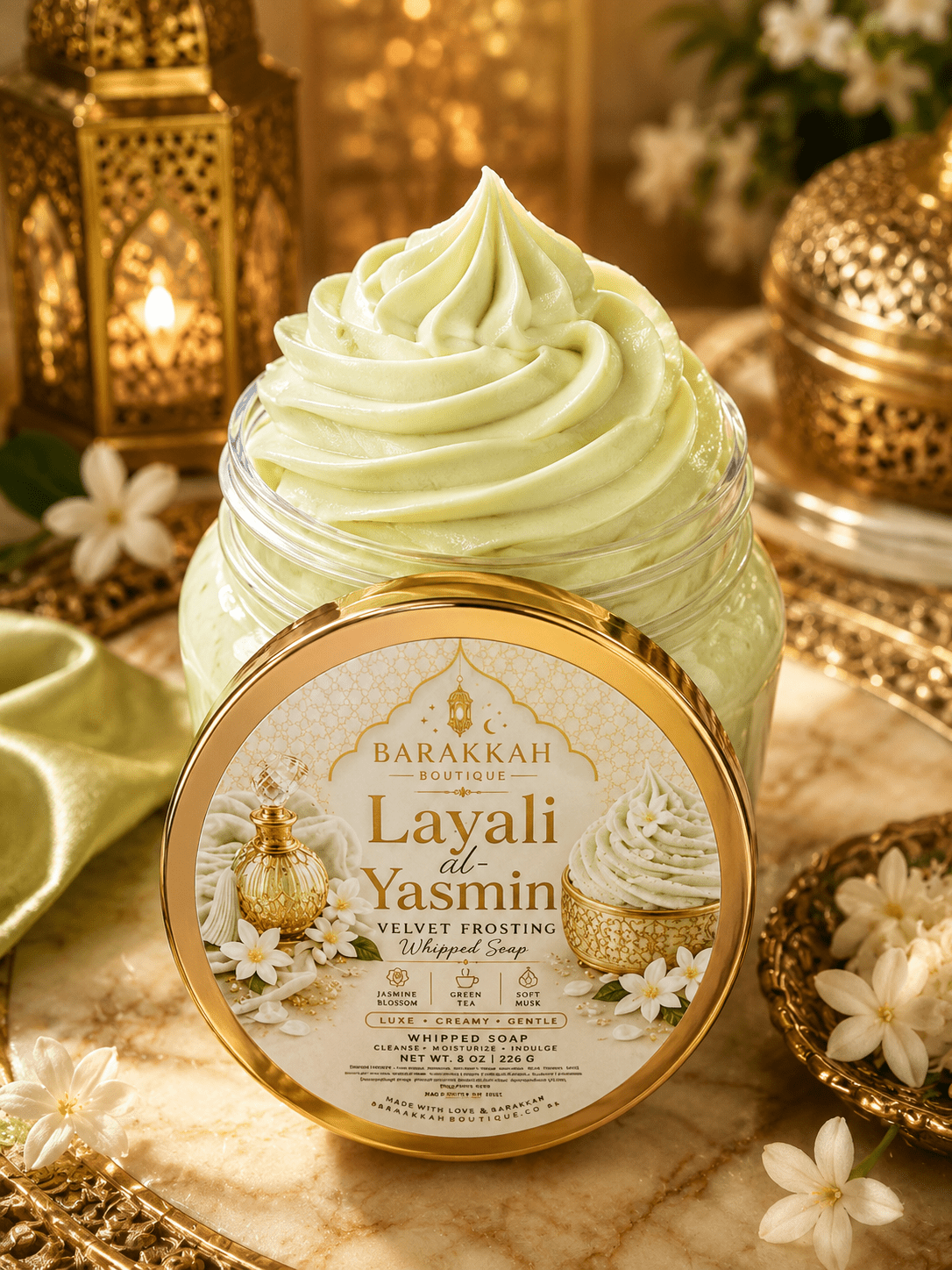 Velvet Frosting (whipped soap) - Layali al Yasmin - Barakkah Boutique