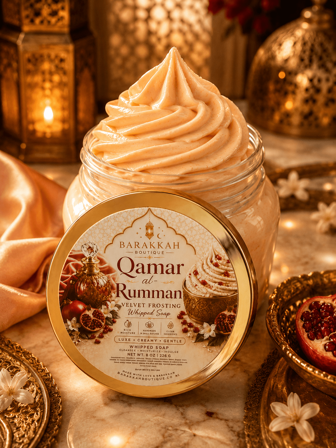 Velvet Frosting Whipped Soap - Qamar al Rumman - Barakkah Boutique